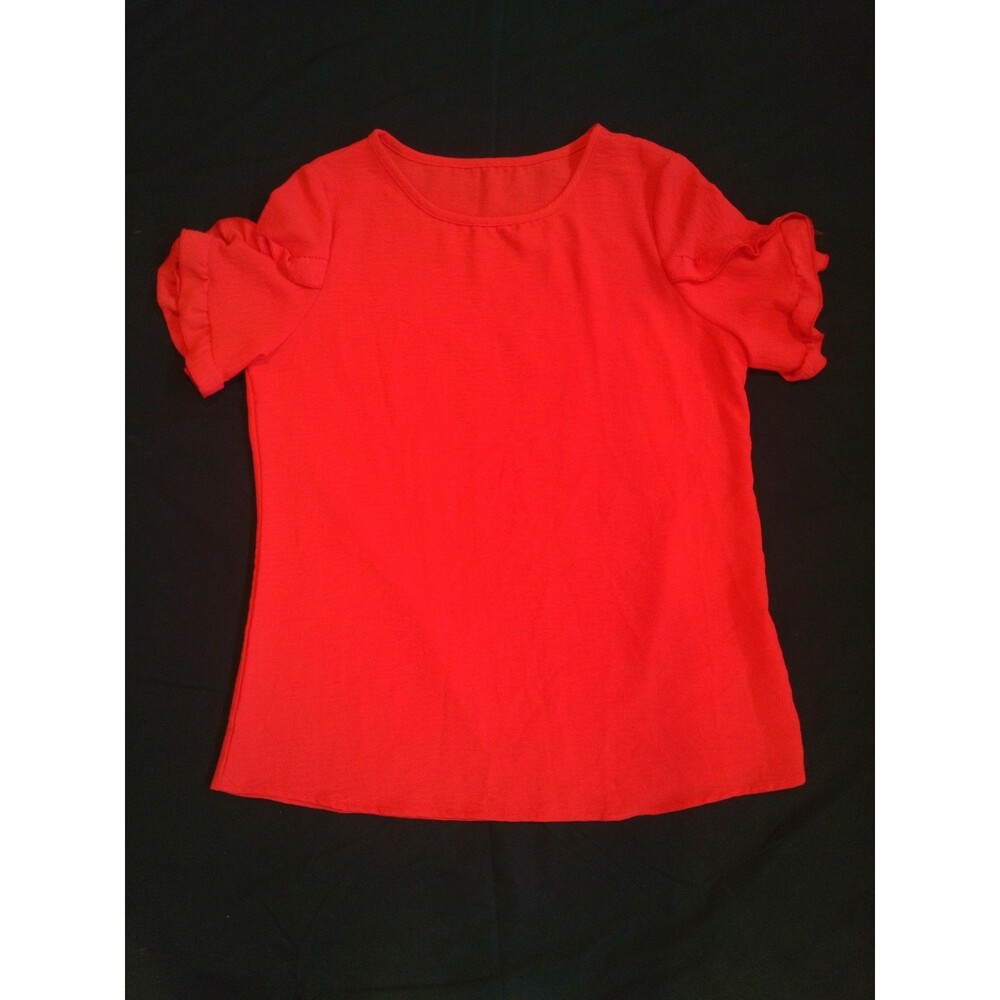 Unbranded Women's Size Shirt With Ruffled Sleeve Size Medium